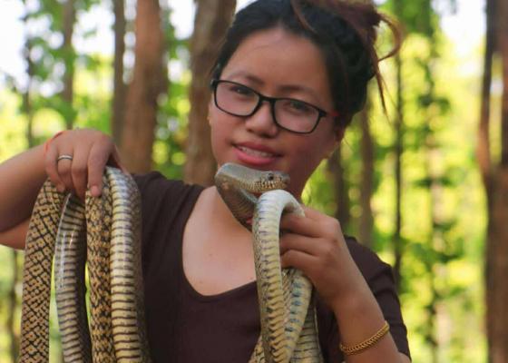सर्प उद्दारमा सक्रिय सम्झना राई, अहिलेसम्म ३ सय सर्पको उद्दार