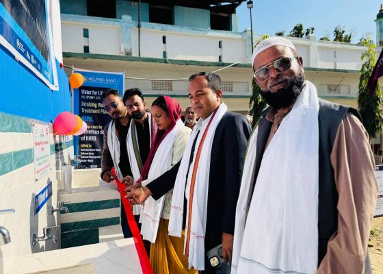 हेल्पिङ हार्टद्वारा गोलबजार ११ बलकावाको मदरसालाई शुद्ध पीउने पानीको प्रवन्ध