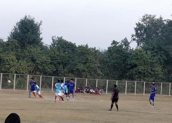 प्रथम गोलबजार नगर स्तरीय बिद्यालय फुटबल प्रतियोगिता : सरस्वती मावि सेमिफाइनल प्रवेश